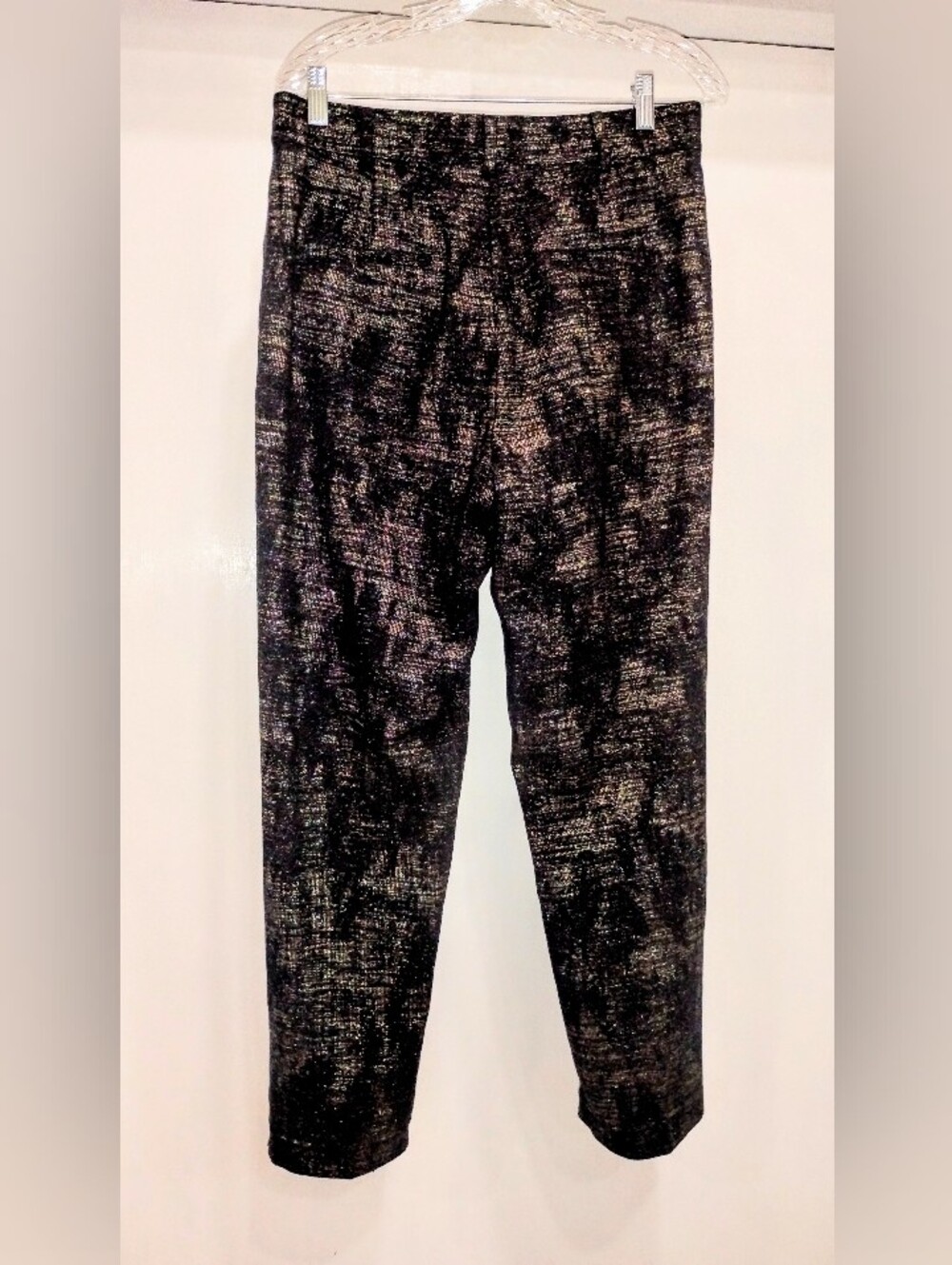 AKRIS PUNTO METALLIC BLACK PANTS